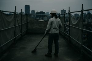 借金返済のために未経験の現場仕事に挑む女性を表すイメージ写真