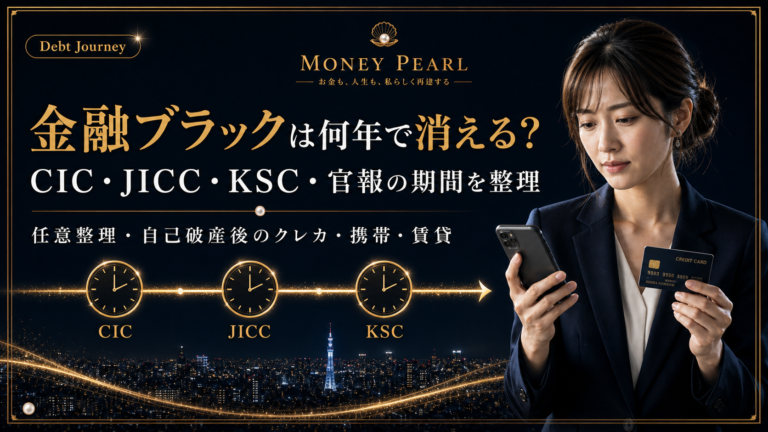 金融ブラックは何年で消える？CIC・JICC・KSC・官報の期間を整理