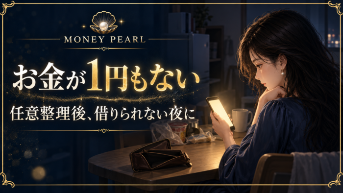 所持金が1円もなく、任意整理後で借りられない夜にスマホを見るmizuki